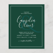 BUDGET Emerald Green Monochrome Tekst Flyer (Voorkant)