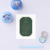 BUDGET Emerald Green Monochrome Tekst Flyer (Enkel)