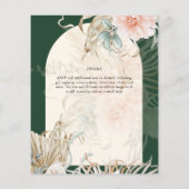 BUDGET Emerald Green Pampas Grass Peach Weddenscha (Achterkant)