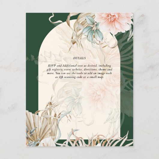 BUDGET Emerald Green Pampas Grass Peach Weddenscha