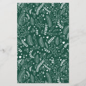 Budget Emerald Green Pattern Joyful Holiday Foto (Achterkant)