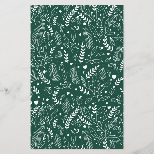 Budget Emerald Green Pattern Joyful Holiday Foto (Achterkant)