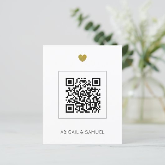 Budget Emerald Green QR Code All in One Wedding (Staand voorkant)