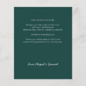 Budget Emerald Green QR Code All in One Wedding (Achterkant)