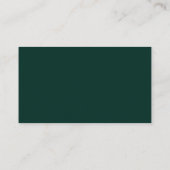 Budget Emerald Green QR Code RSVP Trouwwebsite Informatiekaartje (Achterkant)