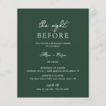 Budget Emerald Green Rehearsal Dinner<br><div class="desc">De begroting de nacht vóór de Inbeluitnodigingen van het Sluiten van de repetitie voegt douanetekst aan de rug toe om het even welke extra informatie te verstrekken nodig voor uw gasten.</div>