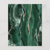 Budget Emerald Green Roos Gold Agate Blush Wedding (Achterkant)