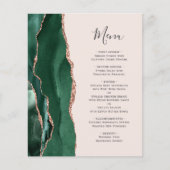 Budget Emerald Green Roos Gold Agate Blush Wedding (Voorkant)