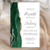 Budget Emerald Green Rose Gold Agate Wedding