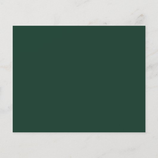 Budget Emerald Green Wedding Save the Date (Achterkant)