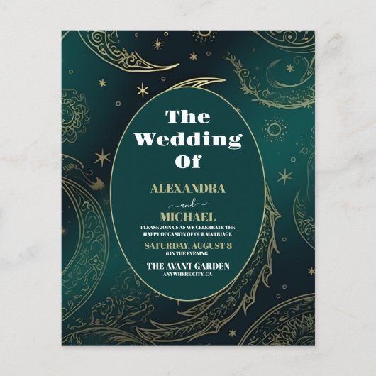 Budget Emerald Groen Goud Hemelse Bruiloft (Voorkant)