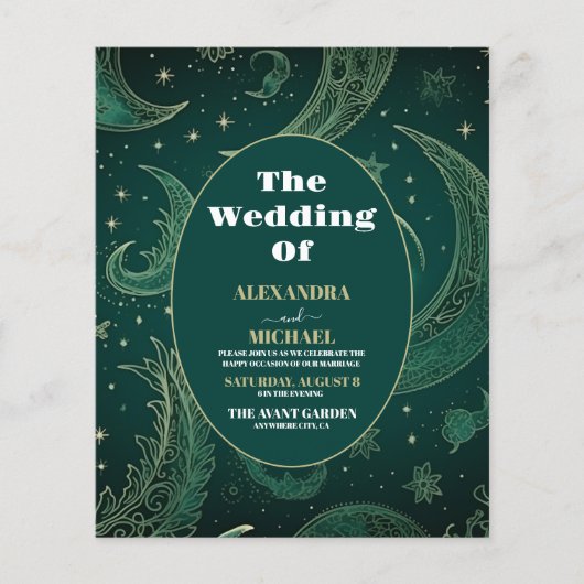 Budget Emerald Groen Goud Hemelse Bruiloft (Voorkant)