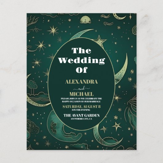 Budget Emerald Groen Goud Hemelse Bruiloft (Voorkant)