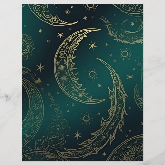 Budget Emerald Groen Goud Hemelse Bruiloft Flyer (Achterkant)