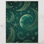 Budget Emerald Groen Goud Hemelse Bruiloft Flyer (Achterkant)