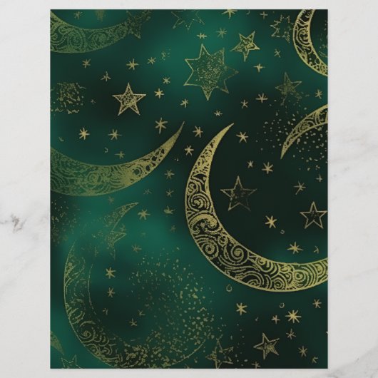 Budget Emerald Groen Goud Hemelse Bruiloft Flyer (Achterkant)