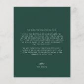 BUDGET Emerald Weduwfoto Hartelijk dank Flyer (Achterkant)