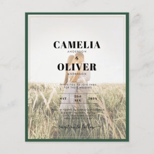BUDGET EmeraldGroen Gouden Gypsophila Trouw UITNOD Flyer