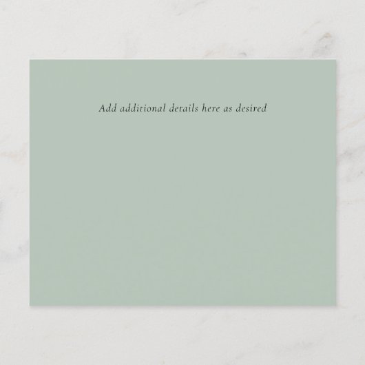 BUDGET Engagement Foto SAVE the DATE Salie Groen (Achterkant)