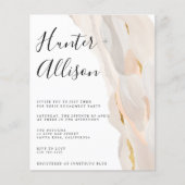 Budget Engagement Party Invitation Flyer (Voorkant)