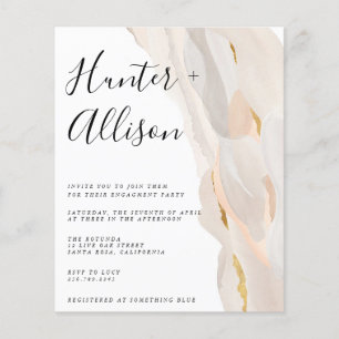 Budget Engagement Party Invitation Flyer