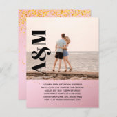 BUDGET Engagement Party - Uitnodigingfoto - BOLD T (Voorkant / Achterkant)