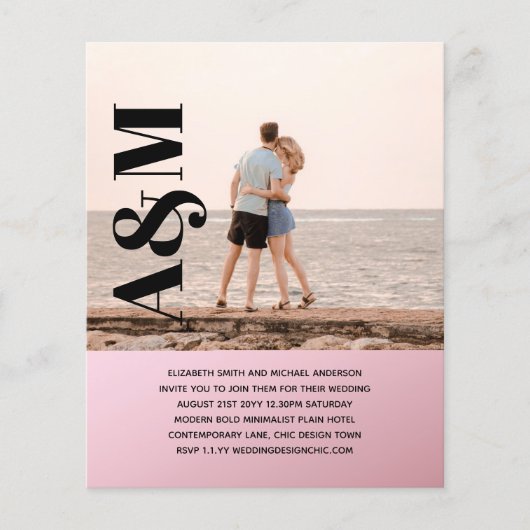 BUDGET Engagement Party - Uitnodigingfoto - BOLD T (Voorkant)