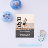 BUDGET Engagement Party - Uitnodigingfoto - BOLD T Flyer (Enkel)