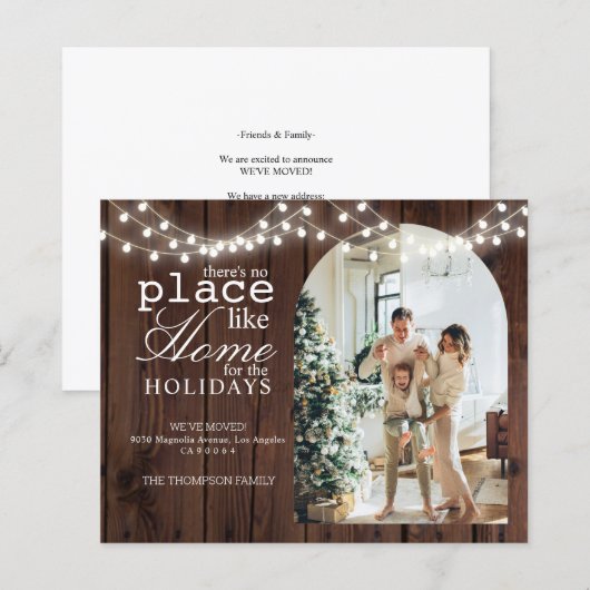 BUDGET Er is geen plek zoals thuis hout foto verpl (Voorkant / Achterkant)