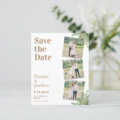 Budget Eucalyptus 3 Foto QR Code Save the Date (Staand voorkant)