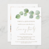 BUDGET Eucalyptus 3 foto QR Evening Party nodigt u (Voorkant / Achterkant)