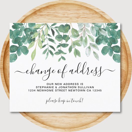 Budget Eucalyptus Aankondiging van adreswijziging