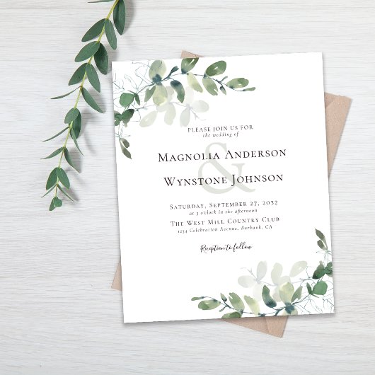 BUDGET Eucalyptus Ampersand Weddenschap Flyer