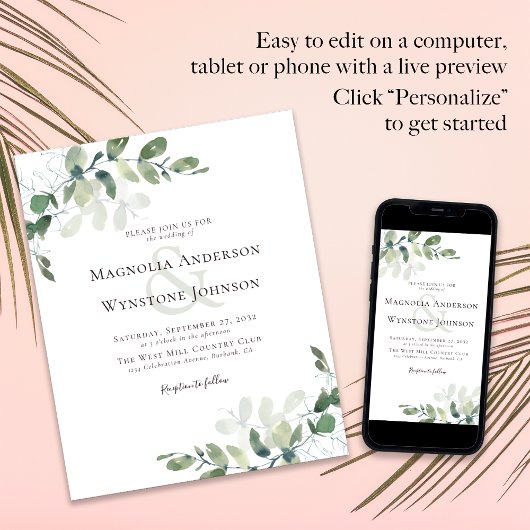 BUDGET Eucalyptus Ampersand Weddenschap Flyer