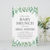 Budget Eucalyptus Baby Brunch Shower Invitation (Staand voorkant)