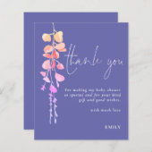 Budget Eucalyptus Baby shower Periwinkle Dank u (Voorkant / Achterkant)