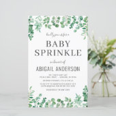 Budget Eucalyptus Baby Sprinkle Shower Uitnodiging (Staand voorkant)