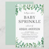 Budget Eucalyptus Baby Sprinkle Shower Uitnodiging (Voorkant / Achterkant)