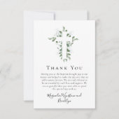 BUDGET Eucalyptus Baptisme Dank je wel Notitiekaartje (Voorkant)