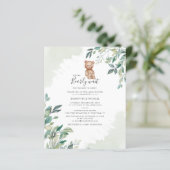 Budget Eucalyptus Beer Couples Baby shower Uitnodi (Staand voorkant)