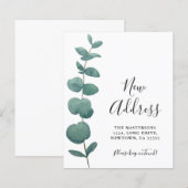 Budget Eucalyptus Bewegende Aankondiging Kaart (Voorkant / Achterkant)