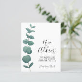 Budget Eucalyptus Bewegende Aankondiging Kaart (Staand voorkant)