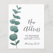 Budget Eucalyptus Bewegende Aankondiging Kaart (Voorkant)