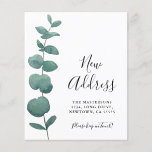 Budget Eucalyptus Bewegende Aankondiging Kaart