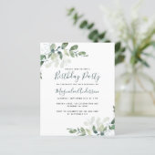 BUDGET Eucalyptus Birthday Party nodigt uit (Staand voorkant)