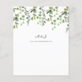 Budget Eucalyptus Bloemen Bruiloft Flyer (Achterkant)