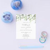 Budget Eucalyptus Bloemen Bruiloft Flyer (Enkel)