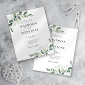 Budget Eucalyptus Botanical Weduwen Uitnodiging