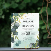 Budget Eucalyptus Botanical Weduwen Uitnodiging