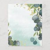 Budget Eucalyptus Botanische Trouwkaart (Achterkant)